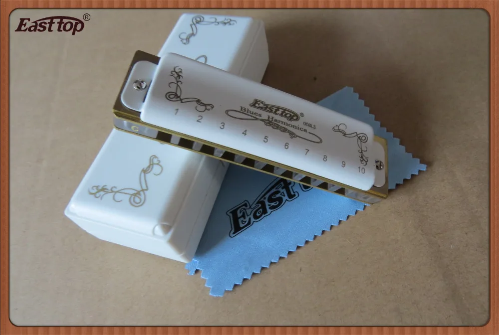 

EASTTOP new harp half-valves diatonic T008LS blues harp white colors covers