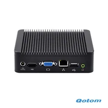 QOTOM Barebone Mini PC промышленный компьютер Nano Mini-ITX Celeron J1900 Ubuntu, linux Mini PC RJ45 безвентиляторный брандмауэр прибор