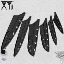 XYj 6 шт. черный пластиковый кухонный нож из нержавеющей стали набор защитных крышек для ножей 3," 5" " 7" " 8"