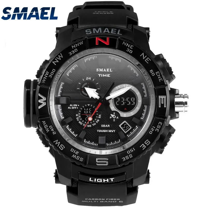

SMAEL Electronic Watch For Teenage LED Watch Wristwatch 50ATM Waterproof Young People Multi-functional Outdoor Clock Digital1531