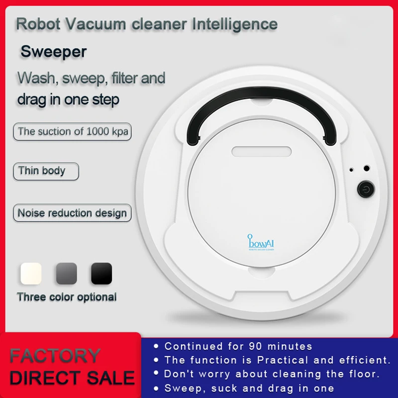 3in 1 Rechargeable Floor Sweeping Robot Intelligent Self-Induction Dust Collector Sweeping Floor Robot Vacuum Cleaner aspiradora