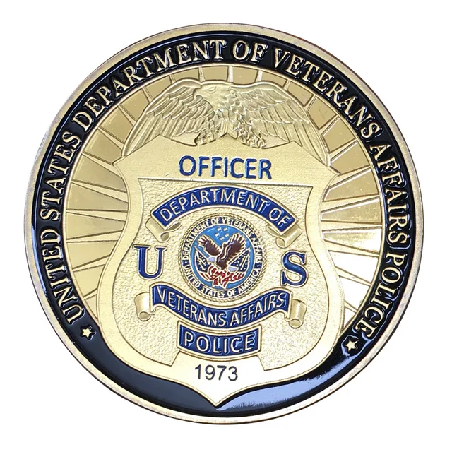 united states department of veterans affairs police gold plated with veteran affairs police department