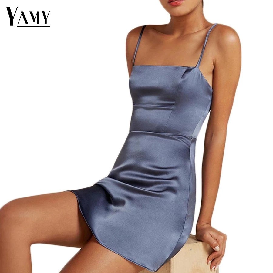 satin cami dress mini