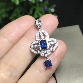 

Collares Qi Xuan_Blue Stone Square Pendant Necklaces_Real Blue Stone Necklaces_Quality Guaranteed_Manufacturer Directly Sale
