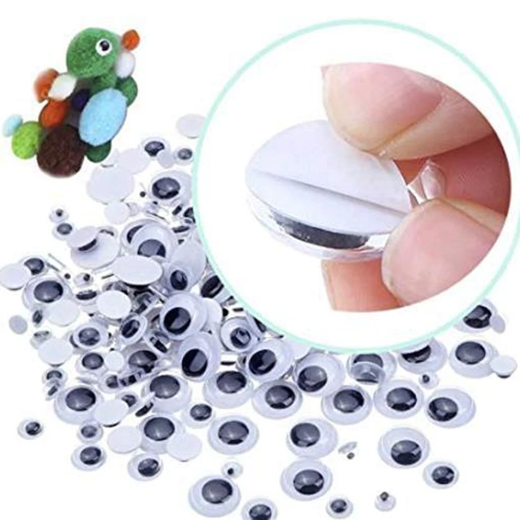 700 Pieces Wholesale Self-Adhesive Wiggle Eyes Holiday Decorations Scrapbooking Movable Eyes Decor Accessories