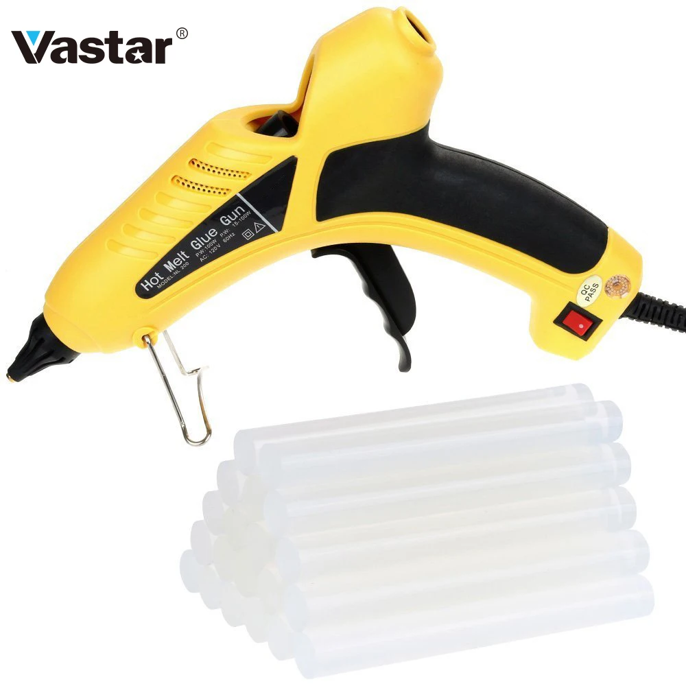 

100W Hot melt Glue Gun Heating Craft Repair Tool With 11mm x 100mm Hot Melt Glue Sticks Thermo Glue gun 110V 220V