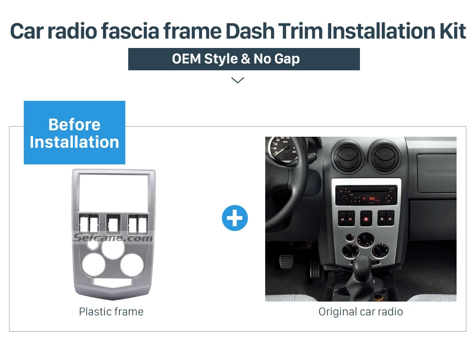 Seicane 2 Din Серебряный автомобиль радио фасции стерео интерфейс рамки панель для RENAULT LOGAN отделка Dash CD монтажный комплект OEM без зазора