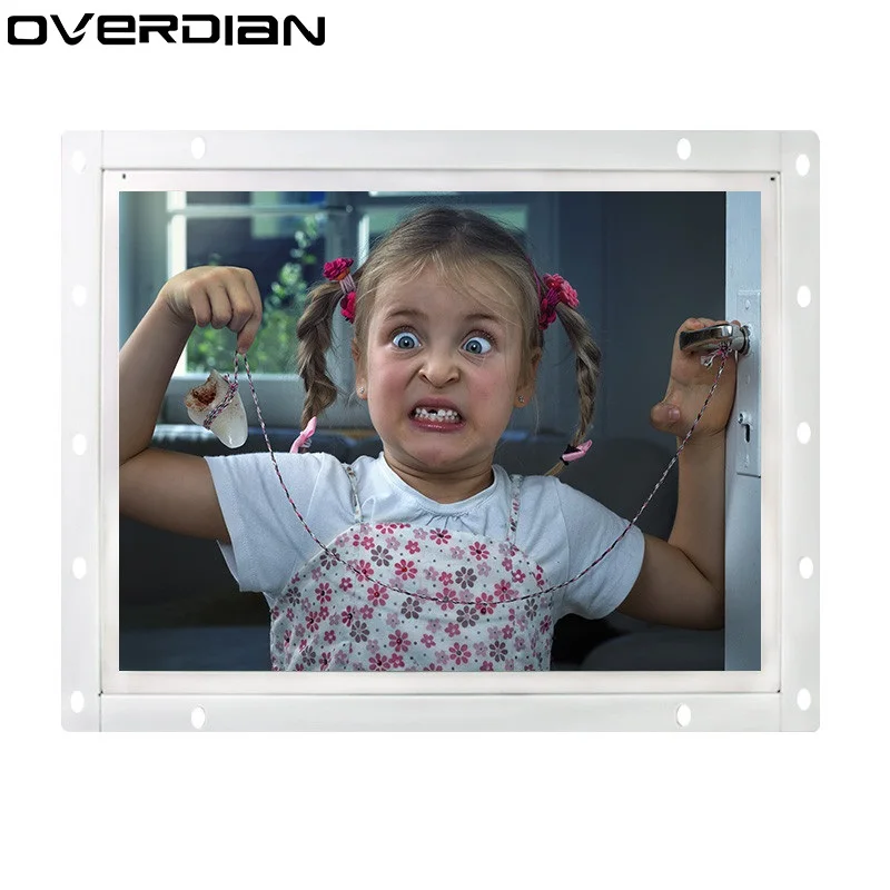 

15"Industrial Control Lcd Monitor VGA Interface White Open Frame Non-Touch Metal Shell 1024*768