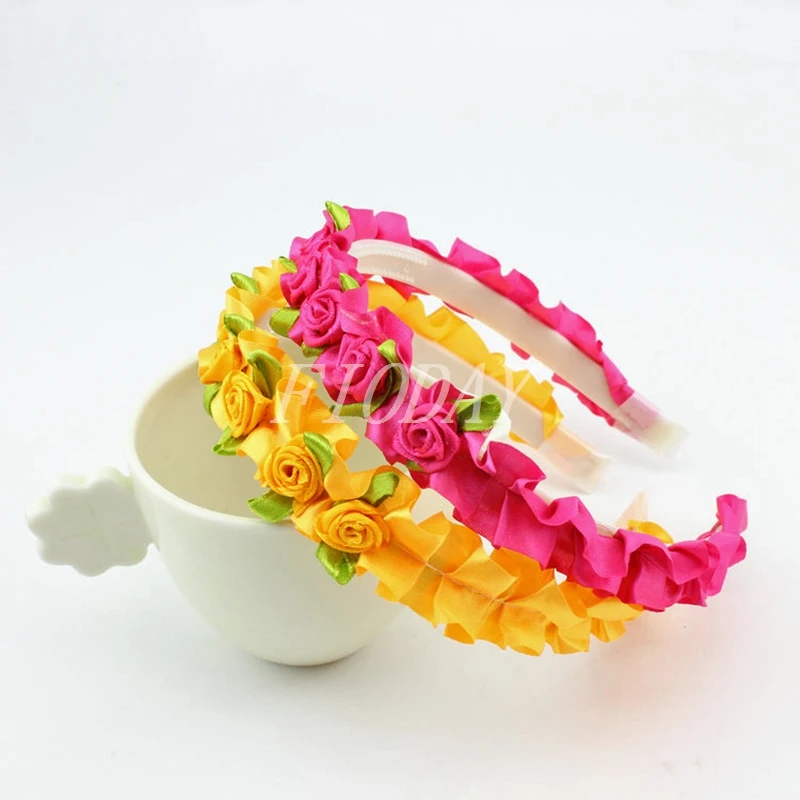 Повязка на голову с цветами для девочек 8 шт.|hair accessories|rose hairbandflower headband |