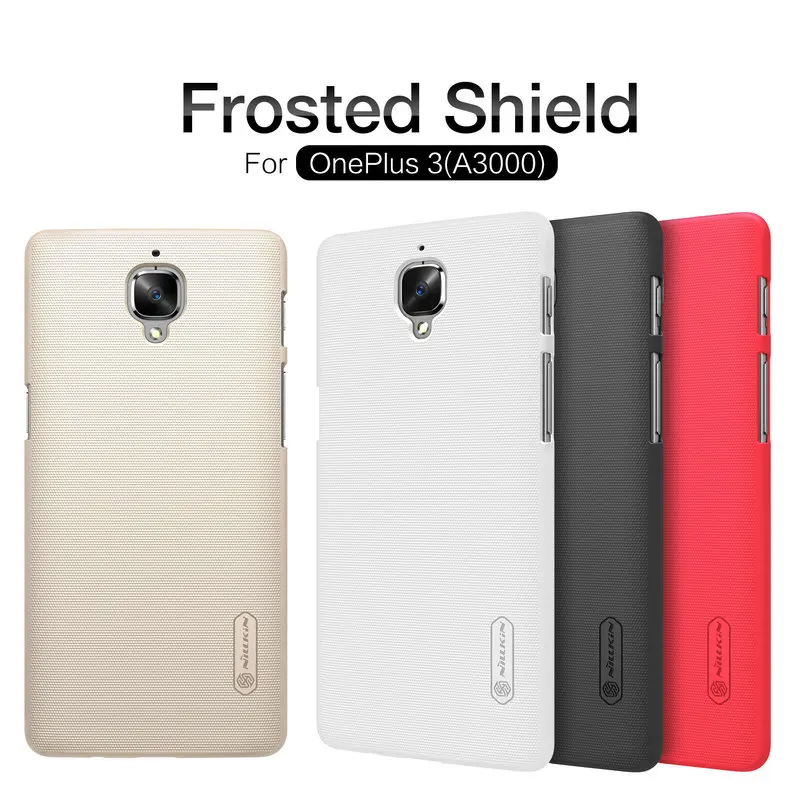 

Original NILLKIN Frosted Shield Shell Case For OnePlus 3 One Plus 3T A3000 Hard Matte Back Cover oneplus3T one plus 3 Funda Case