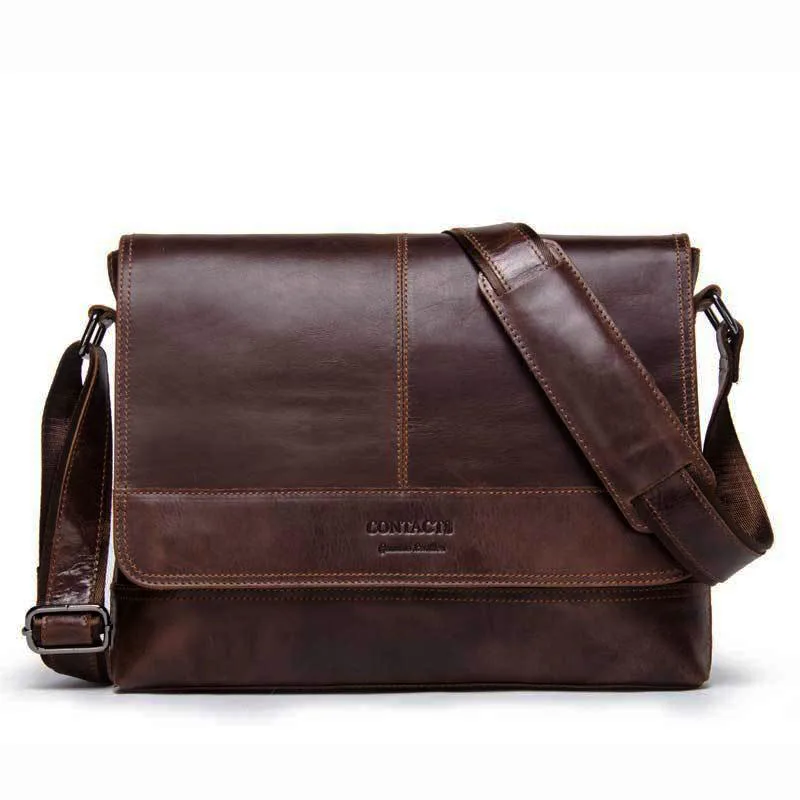 

Messenger Bag Men's Genuine Leather shoulder bag for men leather tote fashion Flap male Crossbody Bags handbags borsetta uomo