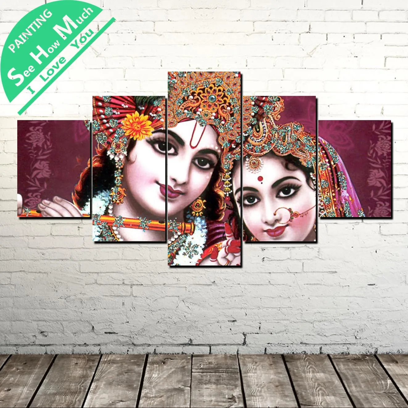 

5 Piece God Couple Modern Print Canvas Painting Art Print Poster Picture Wall art for Living Room Art poster Decor