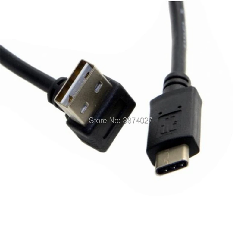 Двусторонний кабель USB Type C на 2 0 90 градусов вверх и вниз левый правый угловой для