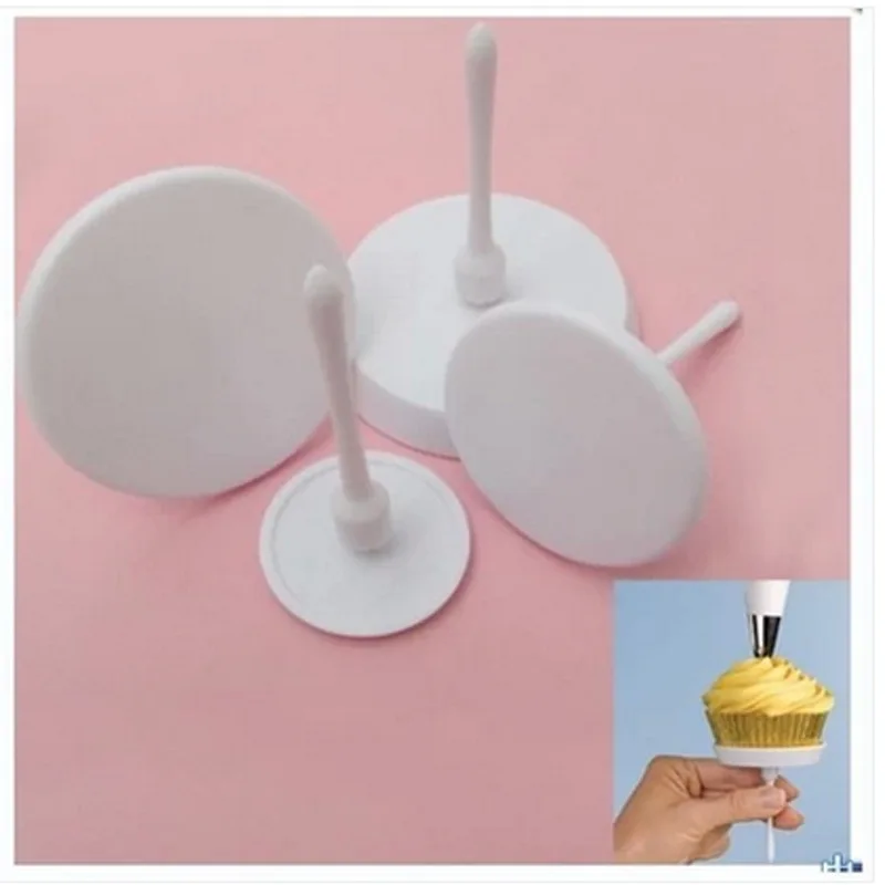 Free Shipping 4pcs Flower Nail Receptacle Removable Frosted Antiskid Piping Mold Pastry Bakeware Decorating Cake Tools | Дом и сад
