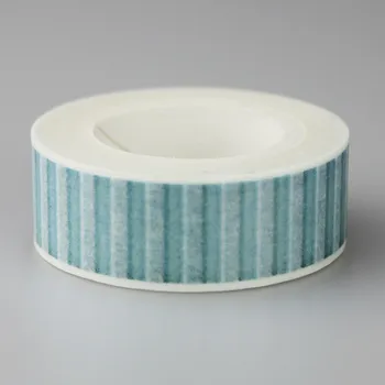 

1.5cm Fresh blue white stripe washi tape DIY decoration Scrapbooking Sticker Label Masking Tape School Office Supply