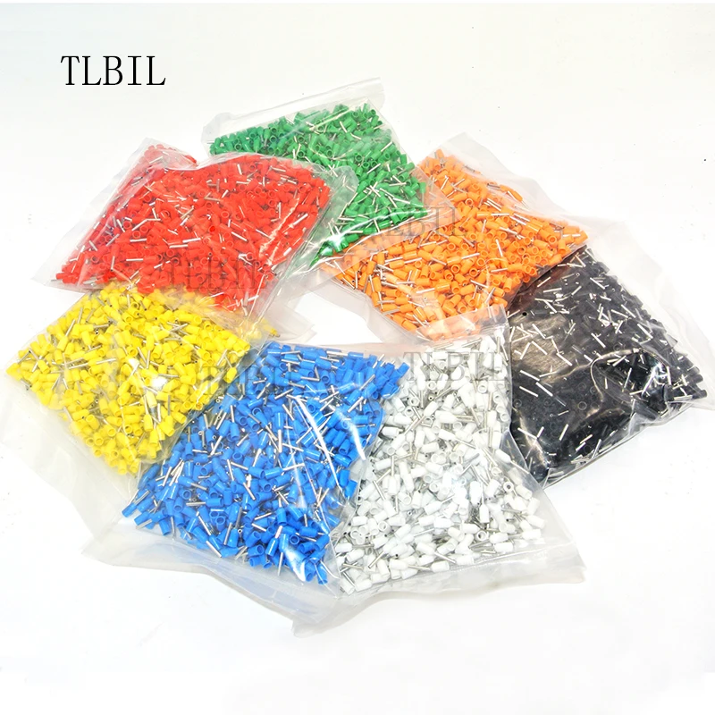 

Real Terminales E0508 Insulated Cable Cord End Bootlace Ferrule Terminals Tubular Wire Connector for 0.5mm 1000pcs