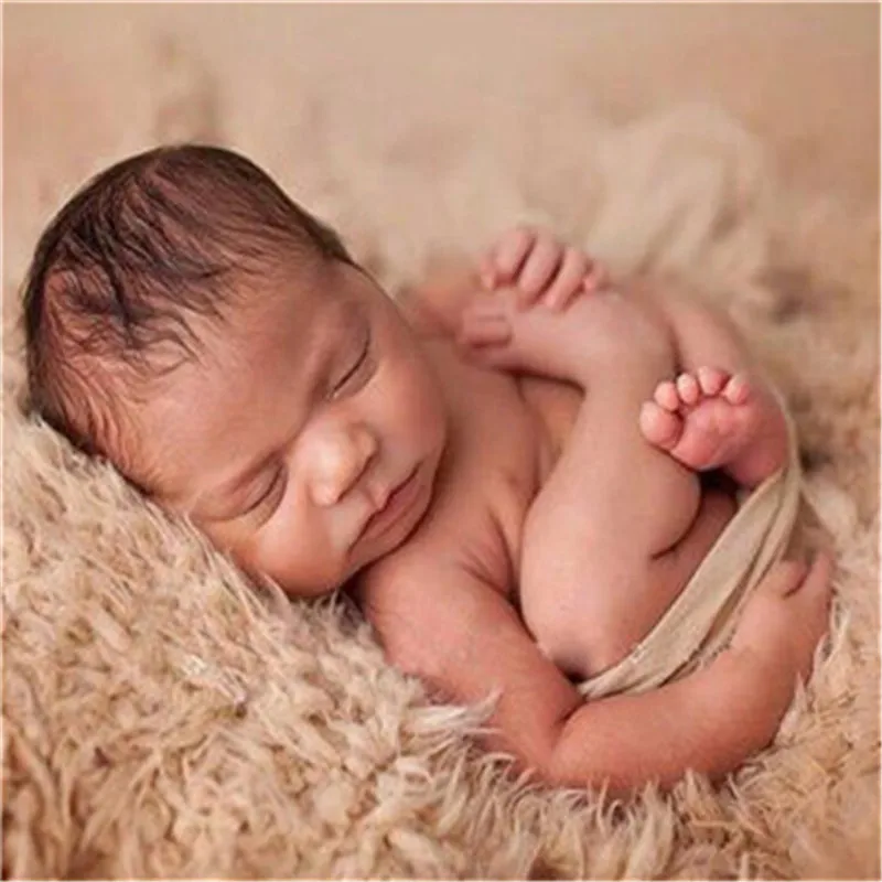 

50 x 50cm Newborn Baby Infant Fake Fur Rug Blanket Photography Photo Background Props Basket Stuffer Filler background blanket