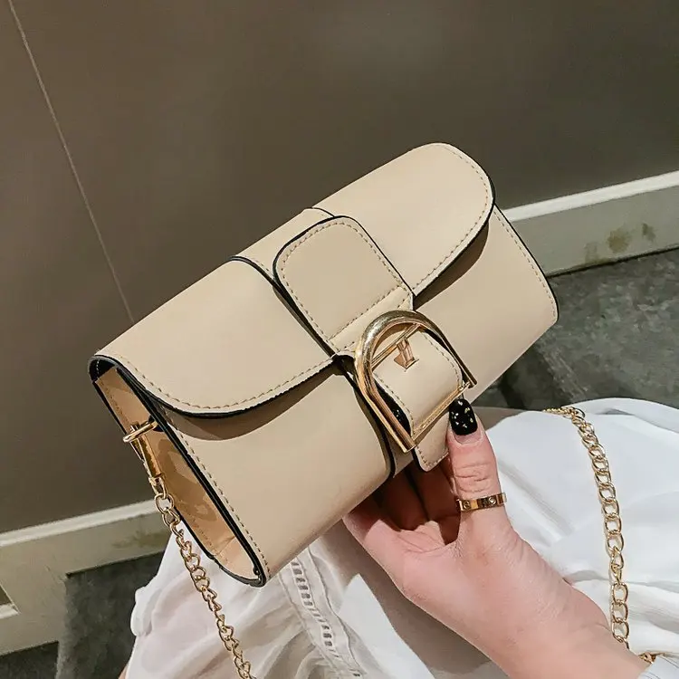 

New Ladies PU Leather Handbag Women Luxury Brand Chain Square Bag High Quality Casual Shoulder Crossbody Bag Designer Luxury Bag