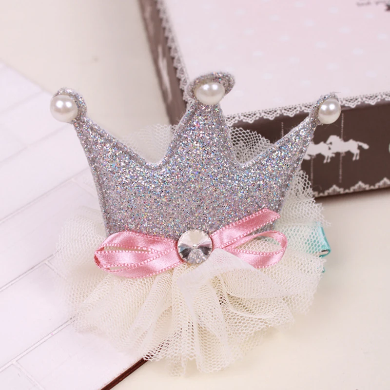 

1PC cute kids crown hairpin fashion girls hair accessories hairclips baby barrettes clips pins headwear hairgrips decorations