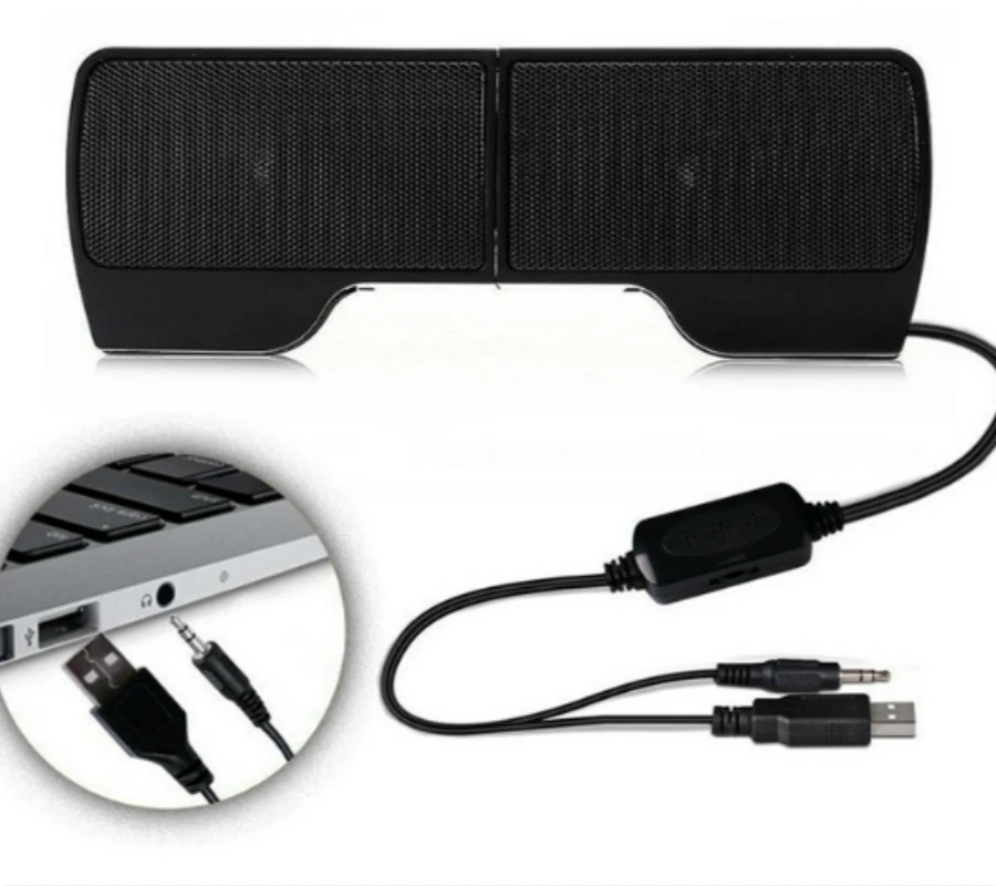 Elistoooop Мини Портативный USB стерео динамик Саундбар для ноутбука Mp3 телефона музыкальный плеер Компьютер ПК с зажимом