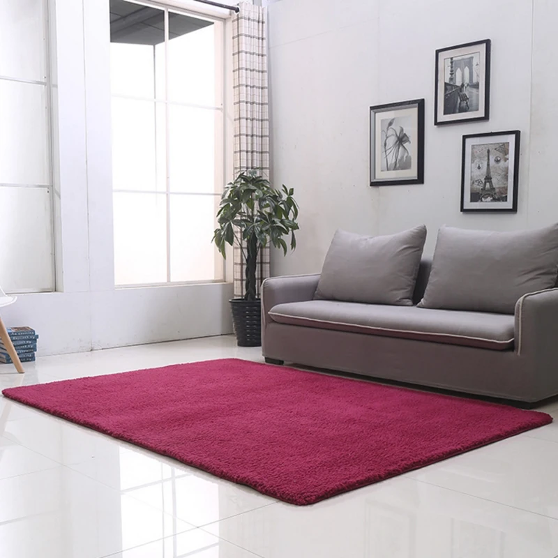 

New High-end Fashion Carpet Fluffy Rugs Thickening Simple Anti-Skid Shaggy Area Fluffy Round Home Bedroom Carpet Floor Mat