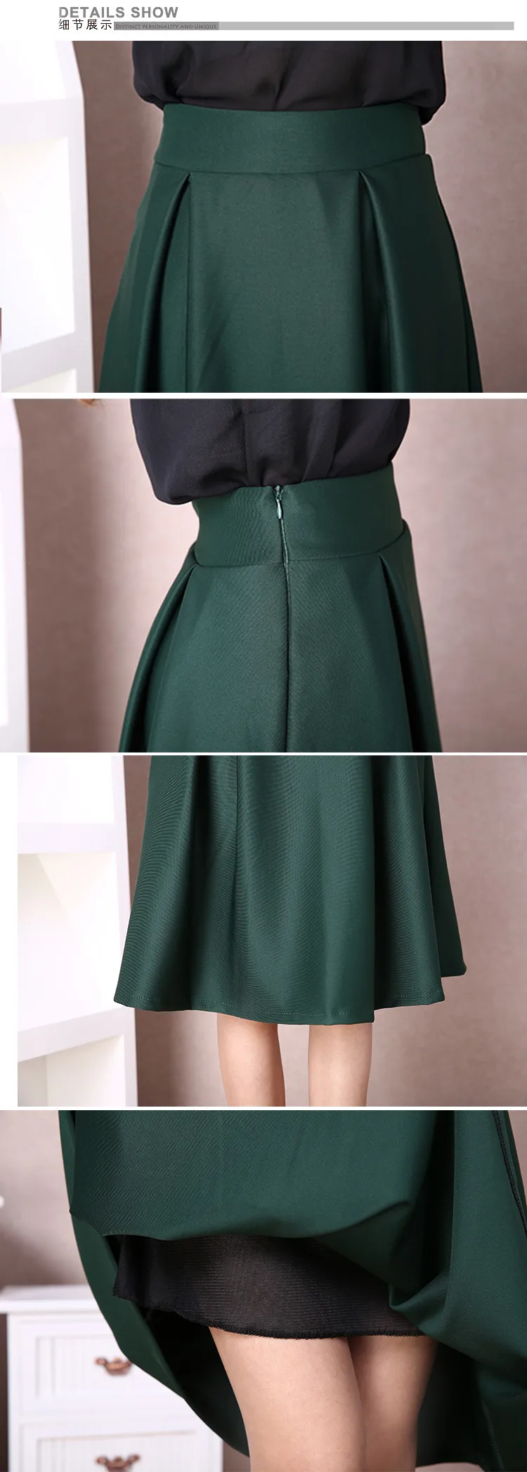 Осенне-зимняя Расклешенная юбка, плиссированная юбка миди, Ретро стиль, женская элегантная винтажная юбка с высокой талией, женские юбки Saias 3543