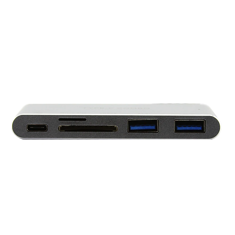 CHYI Type-C 3.1 USB 3.0 Hub Combo Micro SD/SD Card Reader Multi High Speed Portable HUB Splitter For Macbook Computer Accessorie