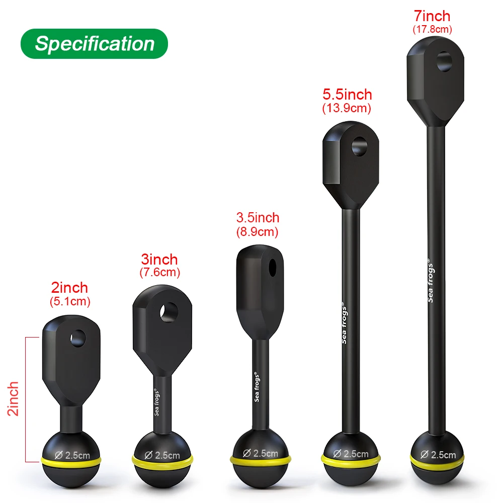 Essential Diving Equipment Ball Arm Underwater Photography Gear Lighting System Aluminum Alloy Accessory Lightweight Arms