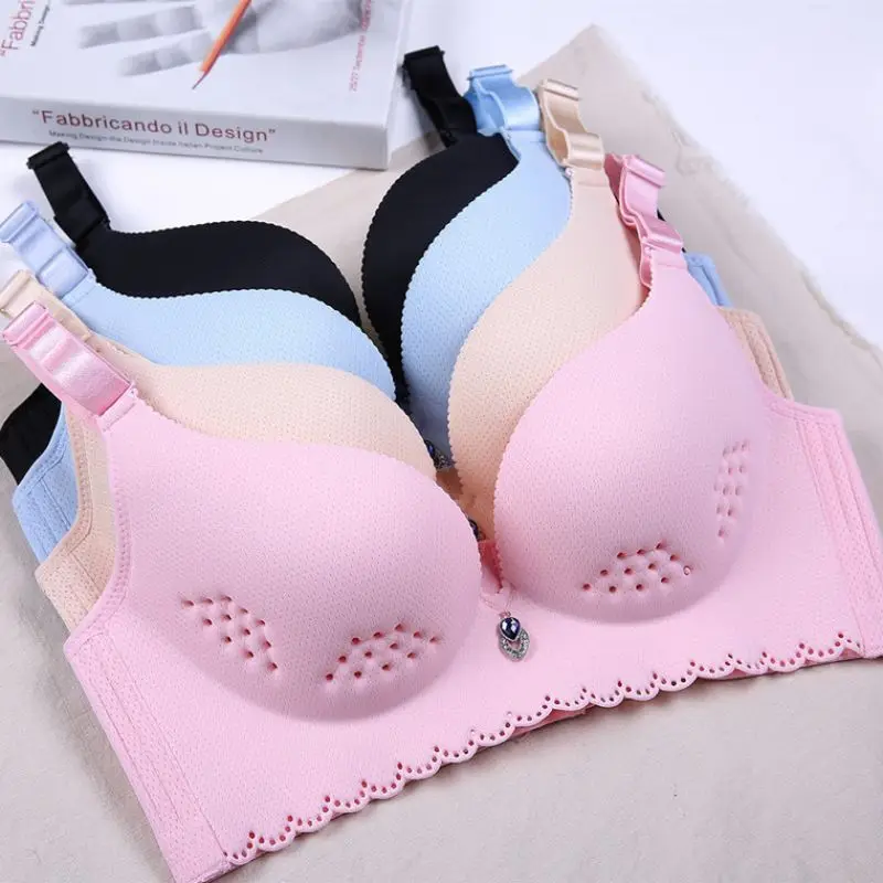 

Women Hollow Sexy Bras Wireless Push Up Bras Adjustable Underwear Female Bras