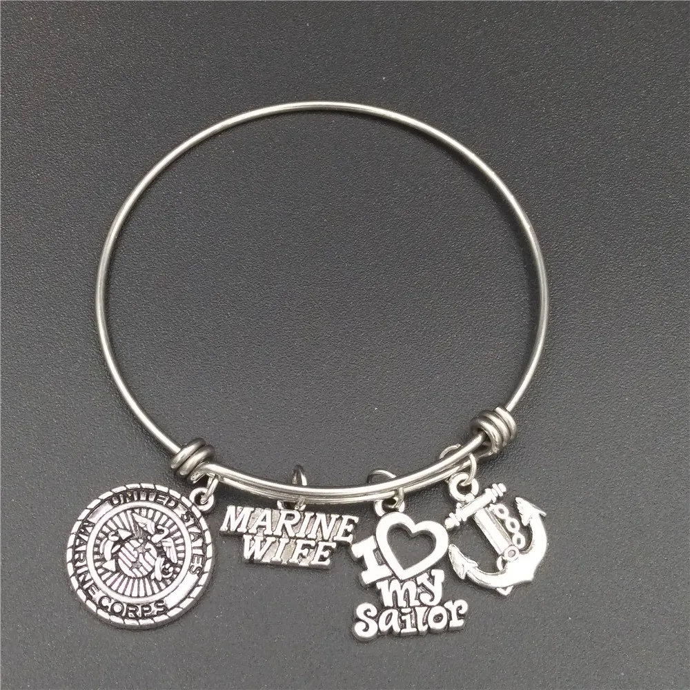 Браслет Шарм из полированной нержавеющей стали ручная работа|adjustable wire bangle|wire