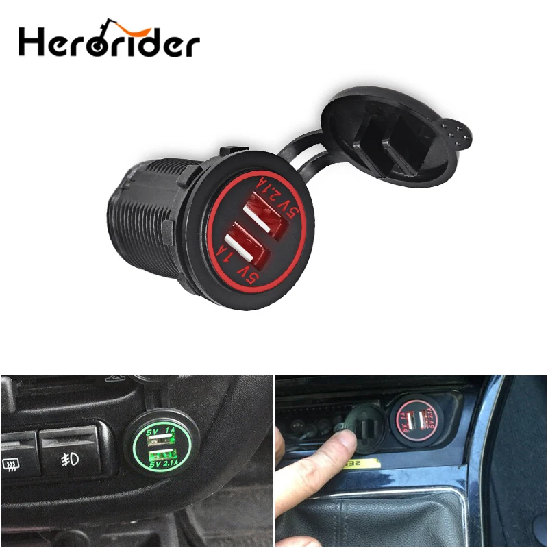 LED Digital Display Charging Socket Car Power Charger Cigarette Lighter Socket Splitter 2.1A/1A Dual USB Outlet 12V-24V LED Digital Display Charging Socket Car Power Charger Cigarette Lighter Socket Splitter 2.1A/1A Dual USB Outlet 12V-24V