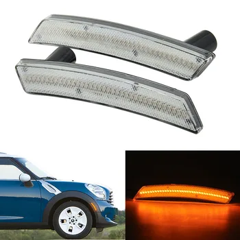 

2PCS Clear Lens Front Amber LED Side Marker Lamps For 2007-2016 Mini R55 R56 R57 R58 R59 R60 R61