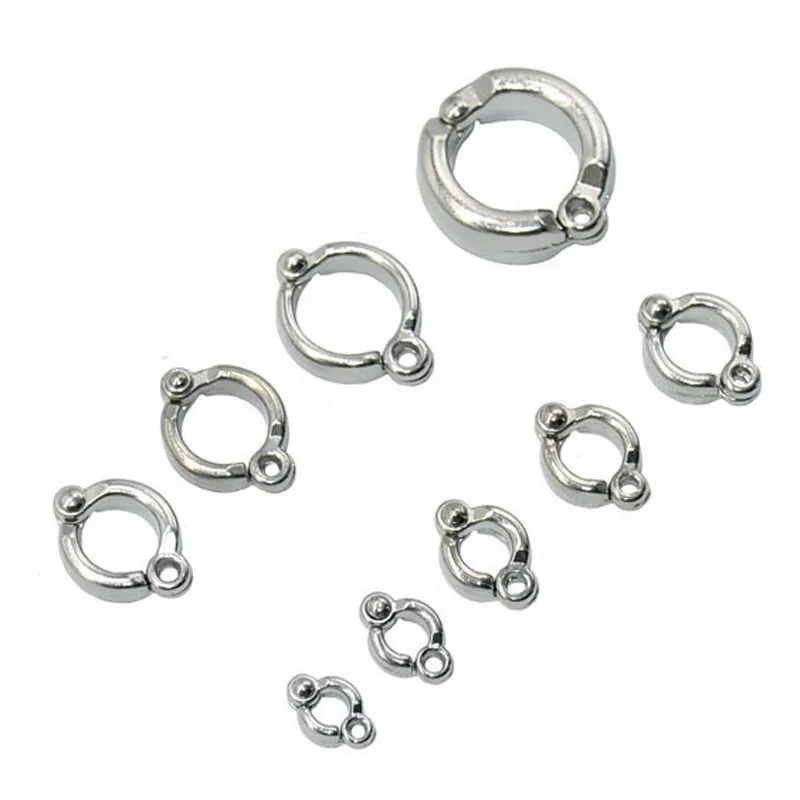 

50 Pcs Bird Parrot Bird Leashes Foot Ring Stainless Steel Inner Diameter 3-14mm Outdoor Flight Training Steel Foot Ring