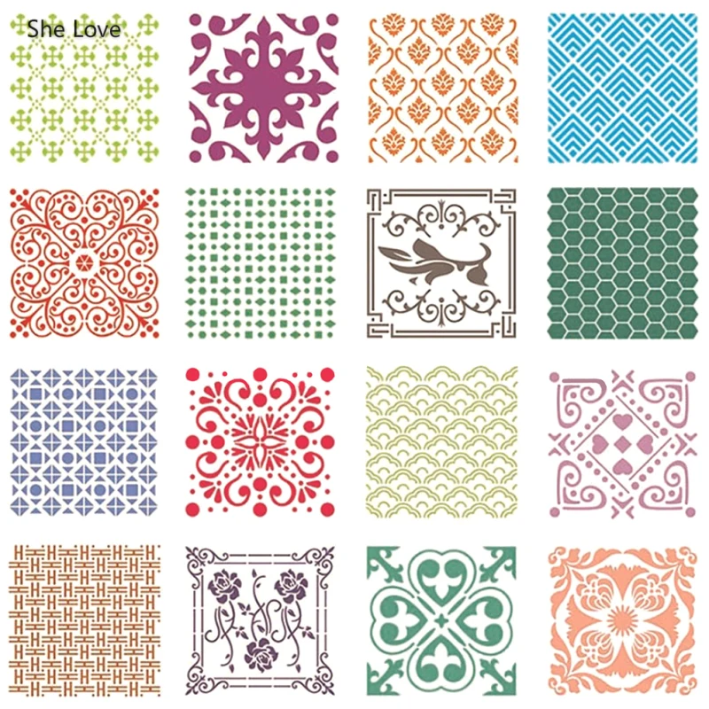 Chzimade Grid Painting Template Hand Account DIY Album Stencils Scrapbooking Embossing Paper Crafts | Дом и сад