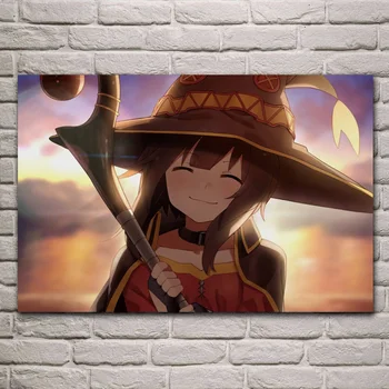 

Kono Subarashii Sekai ni Shukufuku wo Megumin living room decoration home wall art decor wood frame fabric posters KF754