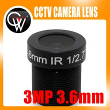 5pcs/lot 3.0 Mega Pixel HD 3.6mm Lens CCTV Board Lens For CCTV Security ip Camera Free Shipping
