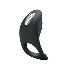 Male Longer Lasting Vibrating Cock with Penis Ring Silicone Sex Toys For Men Time Delay Ejaculation