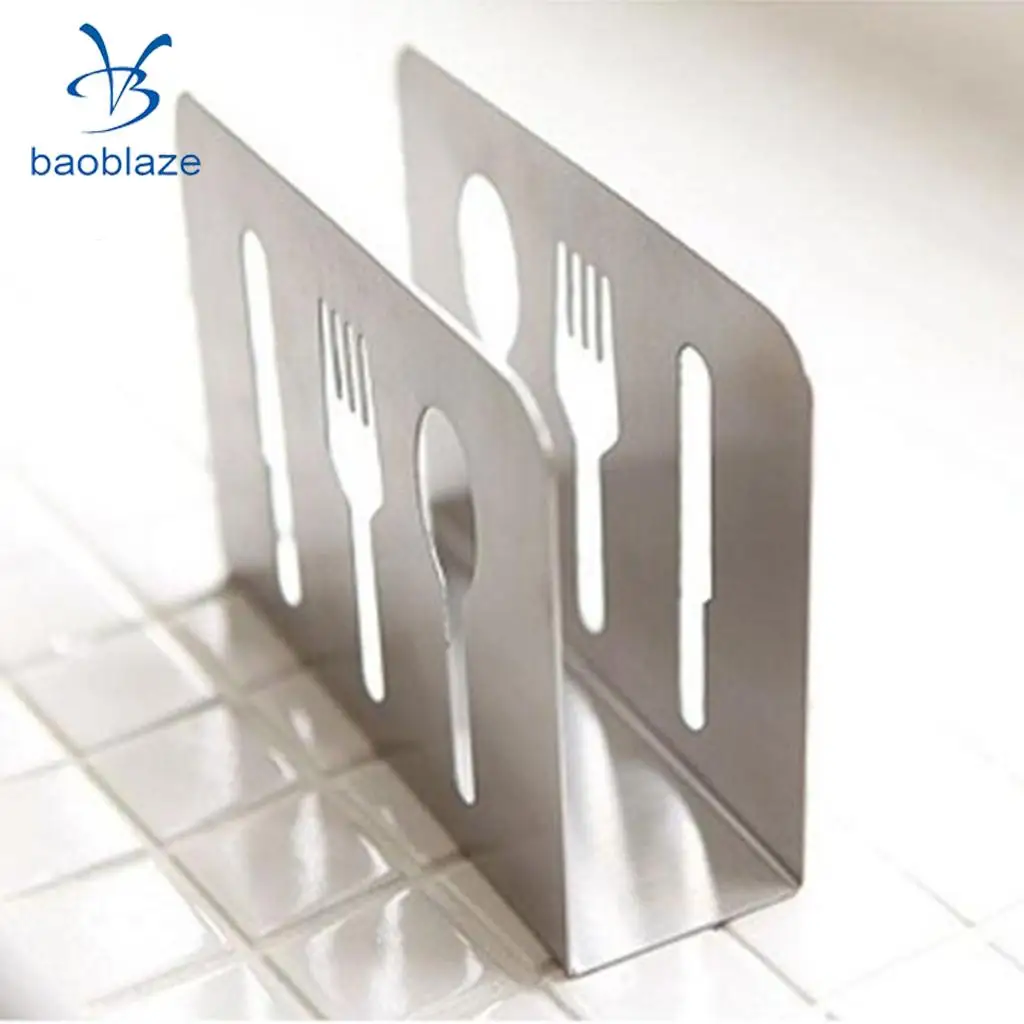 Set of 2 Stainless Steel Modern Dinning Tissue Racks Box Home