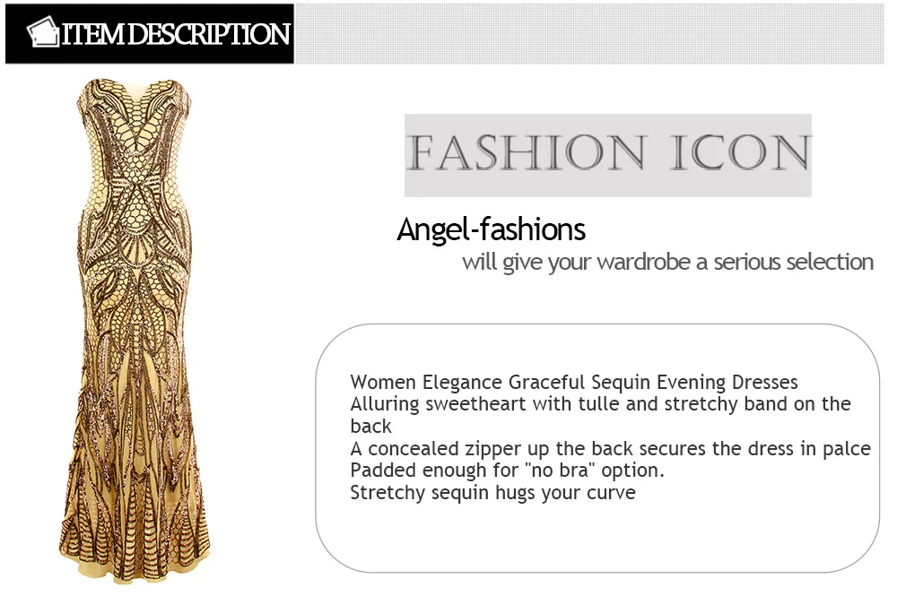 Angel-Fashion женские платья карамельного цвета для выпускного вечера, винтажный костюм с блестками в стиле арт-деко, золотой, фиолетовый, серый, розовый, 212