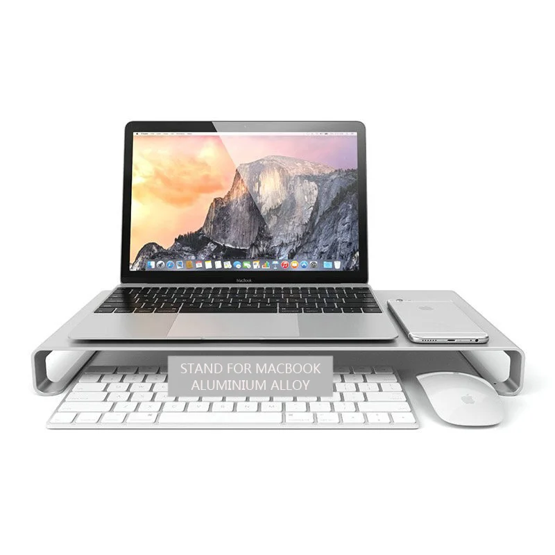 Aluminum Desktop Monitor Notebook Laptop Stand Space Bar Non-slip Desk Riser for iMac Macbook Air 13 Pro Retina