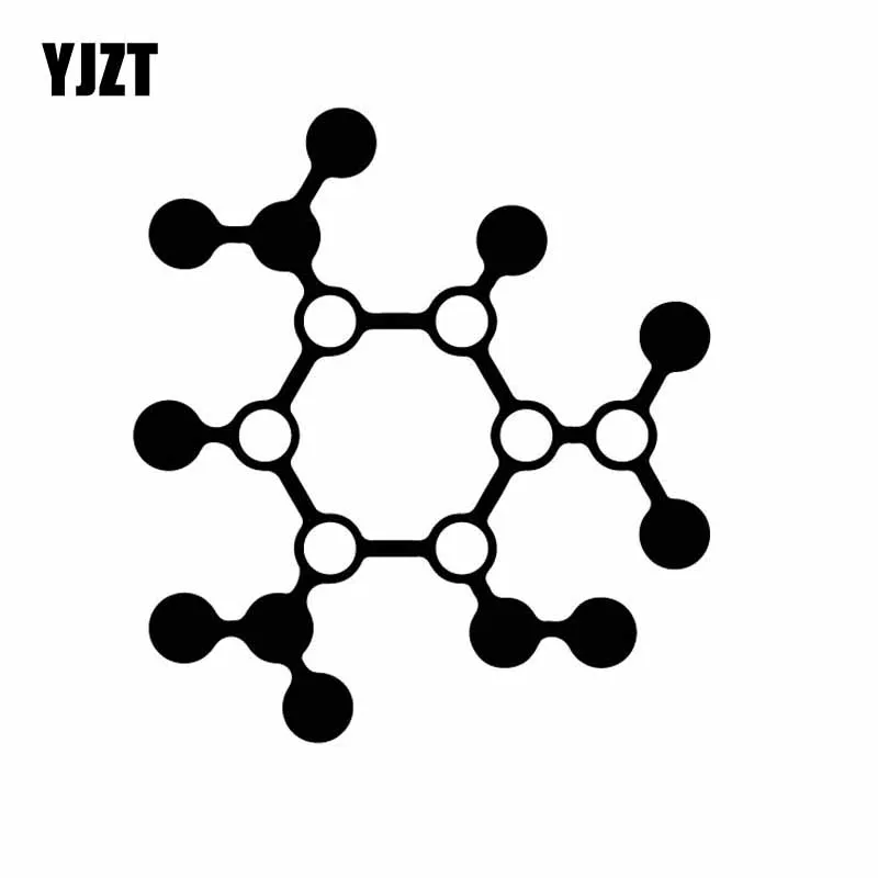 YJZT 14 см * 15 3 простота ученого Молекулярный Графический силуэт Виниловая наклейка