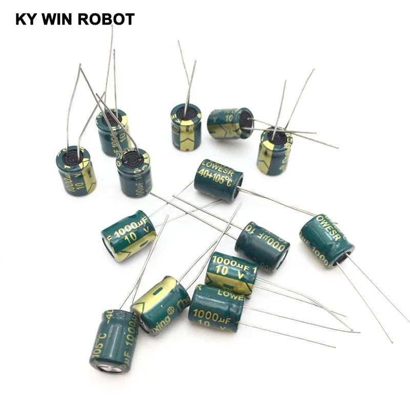 20 шт./лот 10V 1000 мкФ 8*9 мм высокочастотный низкоимпедансный Алюминиевый Электролитический Конденсатор 1000 мкФ 10v