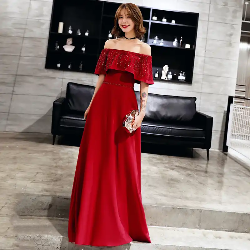 Vestidos elegantes hombros descubiertos Clearance