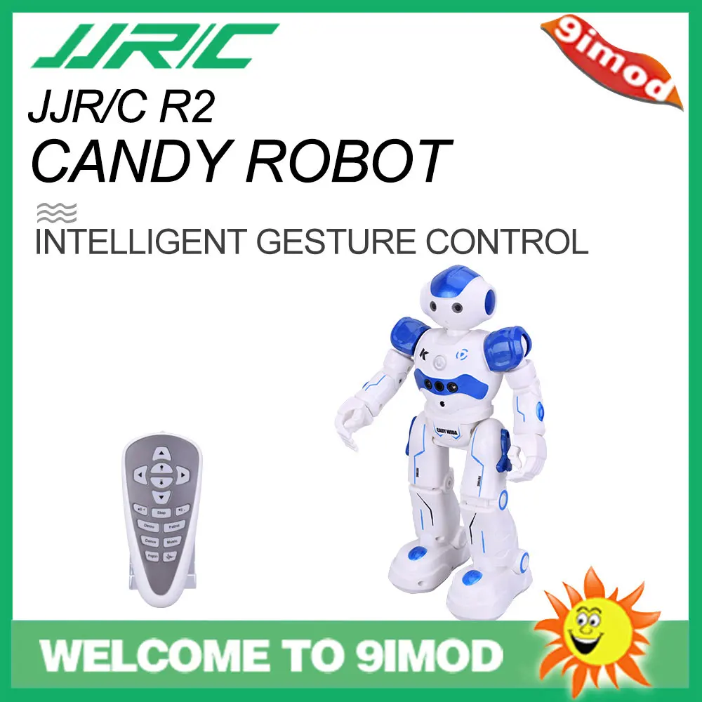 

JJRC R2 CADY WINI Gesture Control Intelligent Programming RC Robot Singing Dancing Toy Blue Auto Display