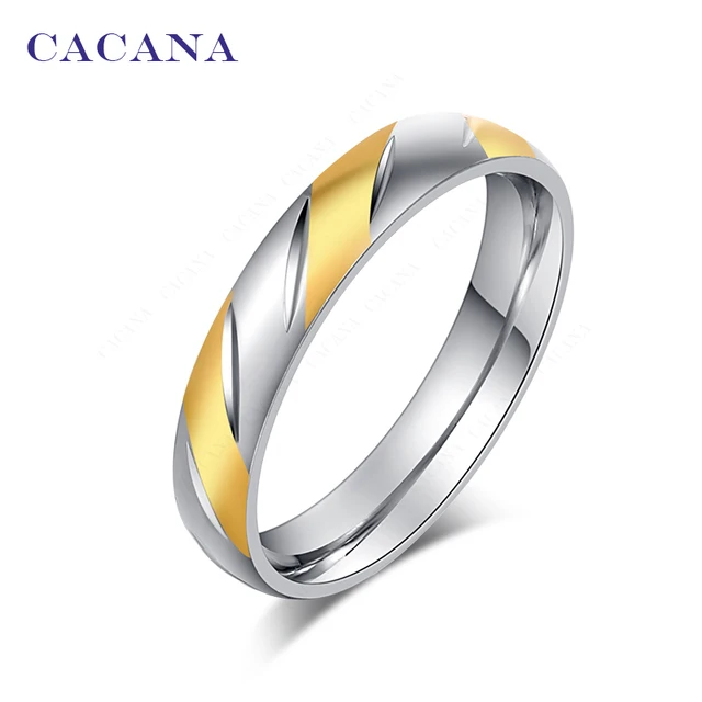 CACANA Titanium Stainless Steel Rings For Women Brilliant Fashion Jewelry Wholes CACANA Titanium Stainless Steel Rings For Women Brilliant Fashion Jewelry Wholes