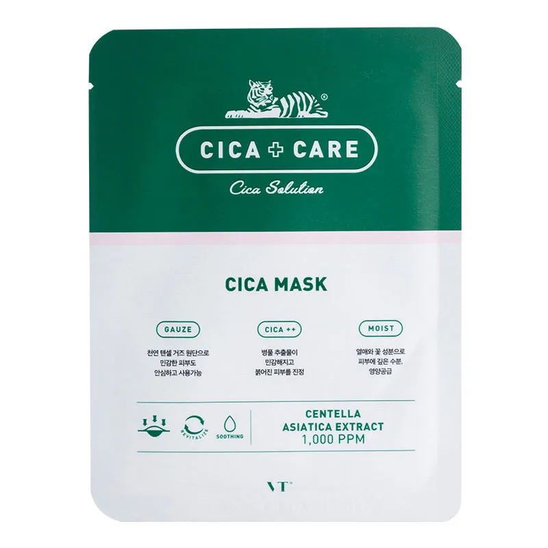 VT CICA уход белый тигр решение маска Ance лечение лица лист маска против старения ремонт кожи отбеливание Корейская маска 25 мл