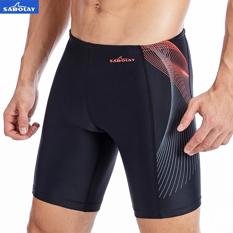 SABOLAY men Super Elastic swimming trunks quick dry pants swim diving