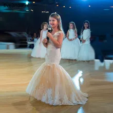 Тюлевое кружевное платье с поясом; платье русалки с цветочным узором для девочек; платья для первого причастия; платье для свадебной вечеринки; праздничное платье для подиума
