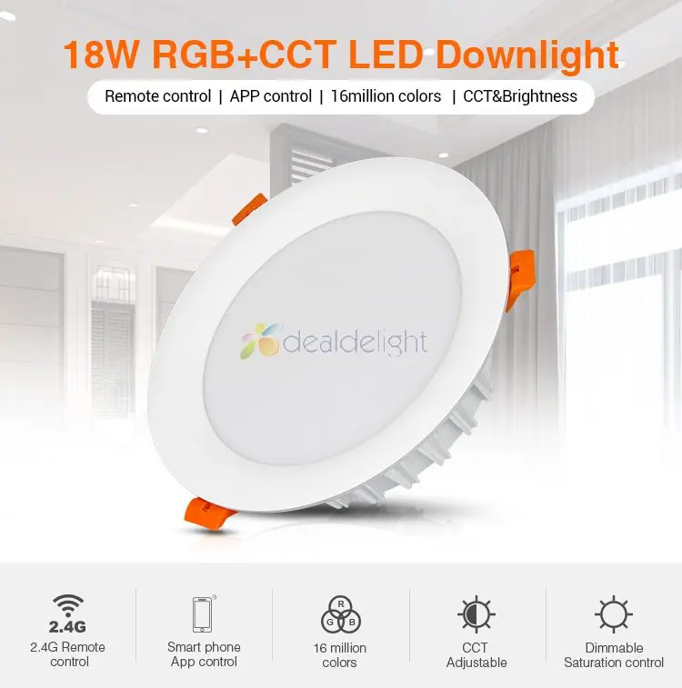 Светодиодный светильник Milight 18 Вт RGB + CCT FUT065|Полочные светильники| |