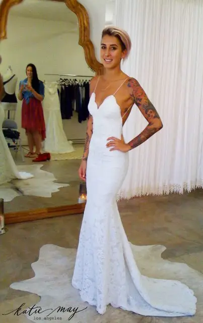 Beach Wedding Dress Spaghetti Strap